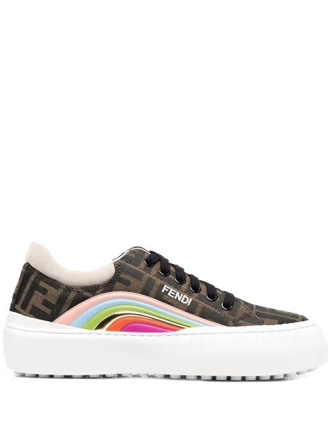 fendi fancy logo low-top sneakers|fendi sneakers price.